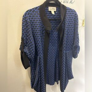 Joseph Ribkoff blue and Black Patterned Jacket size 12
